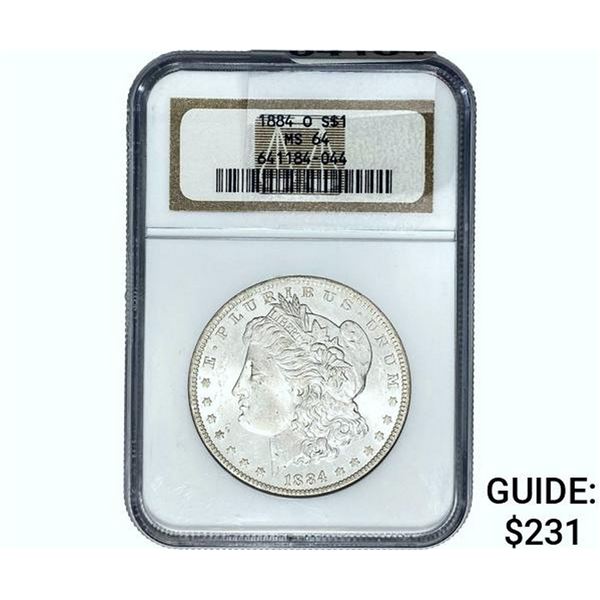 1884-O Morgan Silver Dollar NGC MS64