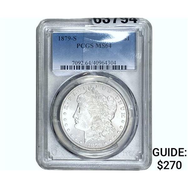 1879-S Morgan Silver Dollar PCGS MS64