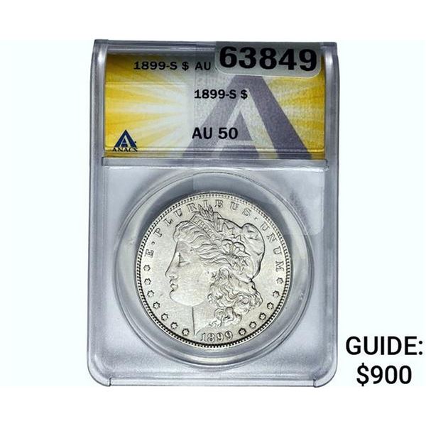 1899-s Morgan Silver Dollar ANACS AU50