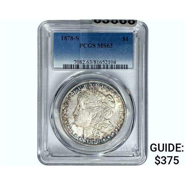 1878-S Morgan Silver Dollar PCGS MS63