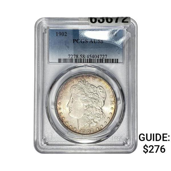 1902 Morgan Silver Dollar PCGS AU58