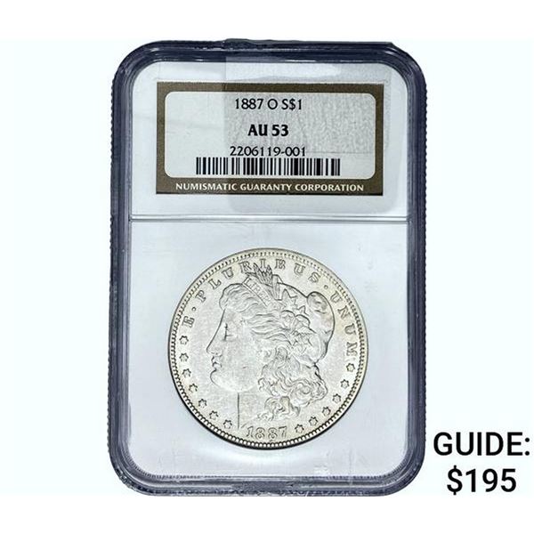 1887-O Morgan Silver Dollar NGC AU53