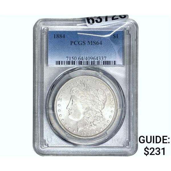 1884 Morgan Silver Dollar PCGS MS64