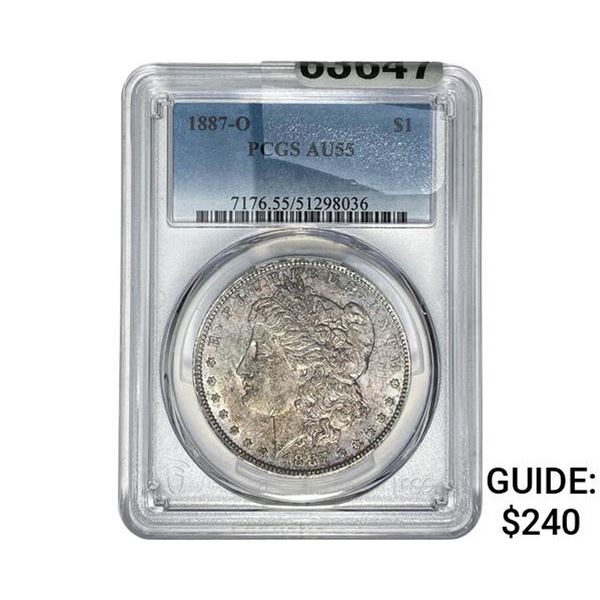 1887-O Morgan Silver Dollar PCGS AU55