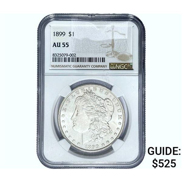 1899 Morgan Silver Dollar NGC AU55
