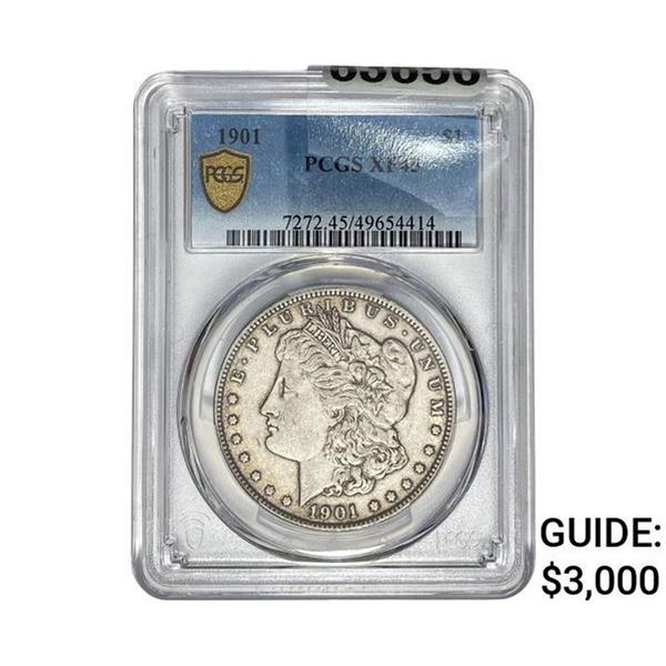 1901 Morgan Silver Dollar PCGS XF45