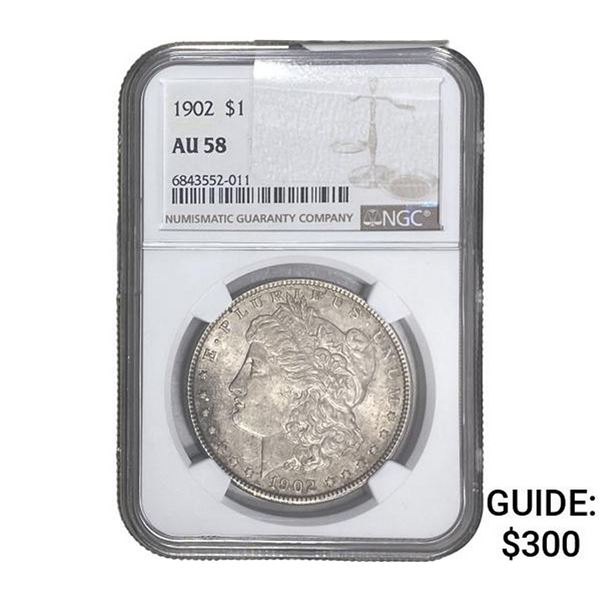 1902 Morgan Silver Dollar NGC AU58