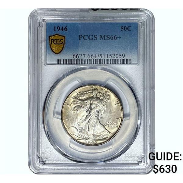 1946 Walking Liberty Half Dollar PCGS MS66+