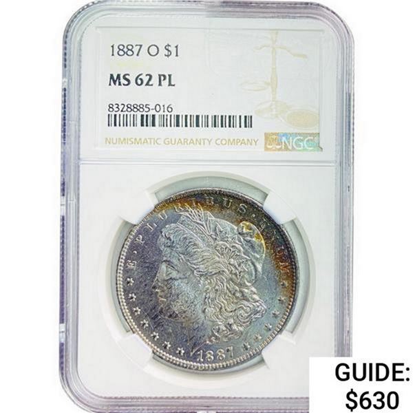 1887-O Morgan Silver Dollar NGC MS62