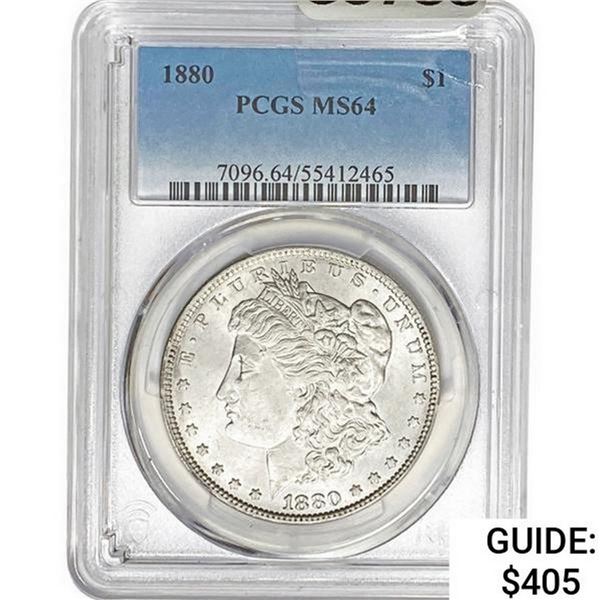 1880 Morgan Silver Dollar PCGS MS64