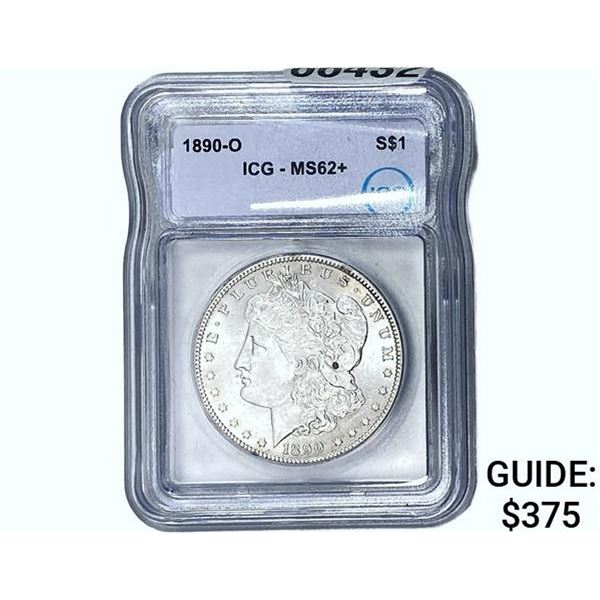1890-O Morgan Silver Dollar ICG MS62+