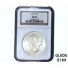 Image 1 : 1923 Silver Peace Dollar NGC MS64