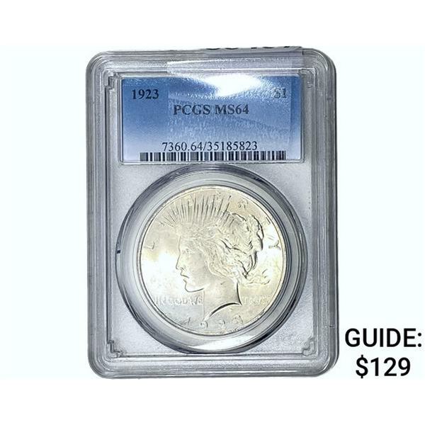 1923 Silver Peace Dollar PCGS MS64