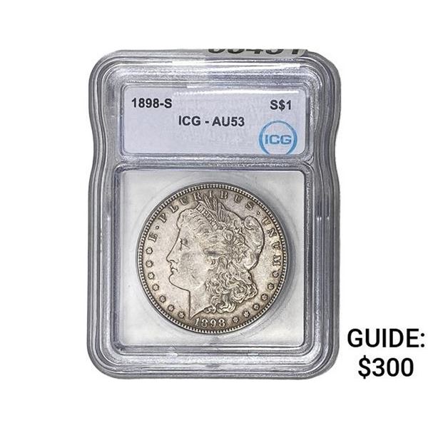 1898-S Morgan Silver Dollar ICG AU53