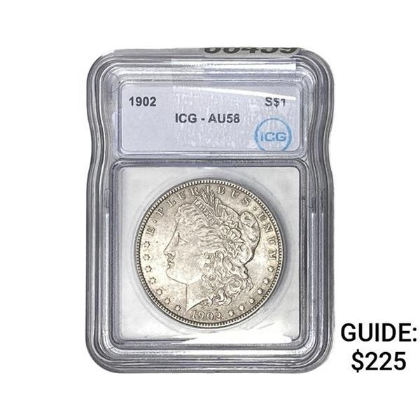 1902 Morgan Silver Dollar ICG AU58