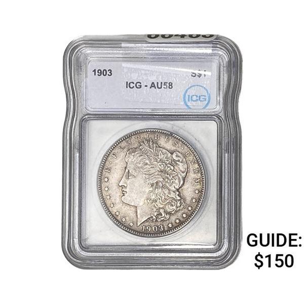 1903 Morgan Silver Dollar ICG AU58