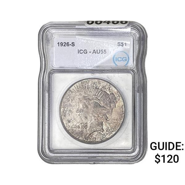 1926-S Silver Peace Dollar ICG AU55