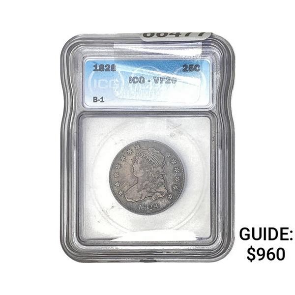 1828 Capped Bust Quarter ICG VF20