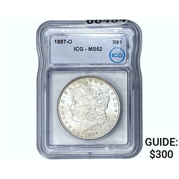 1887-O Morgan Silver Dollar ICG MS62