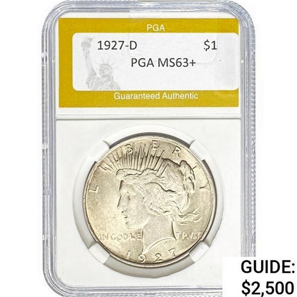 1924-D Silver Peace Dollar PGA MS63+