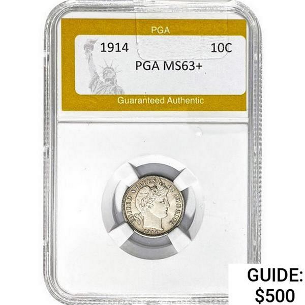 1914 Barber Dime PGA MS63+