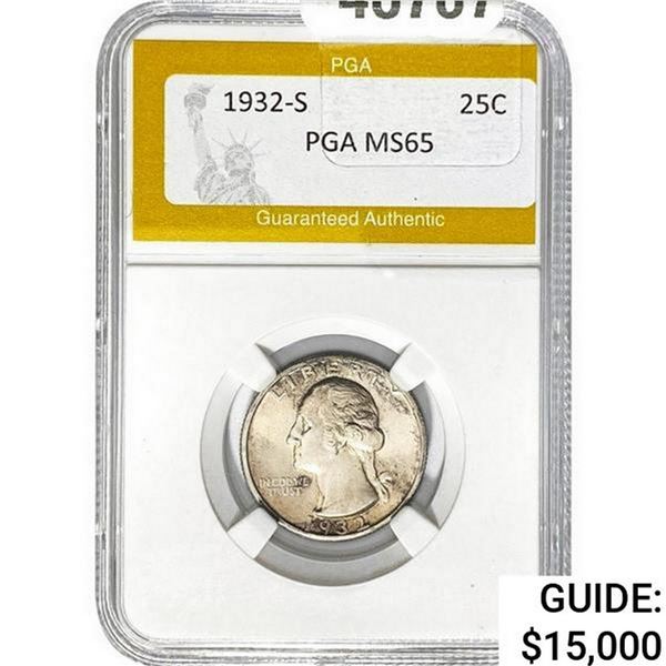 1932-S Washington Silver Quarter PGA MS65