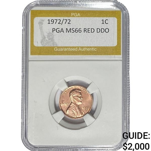1972/72 Lincoln Memorial Cent PGA MS66 DDO RED