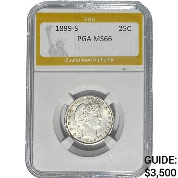 1899-S Barber Quarter PGA MS66