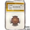 Image 1 : 1867 Two Cent Piece PGA MS65 RB
