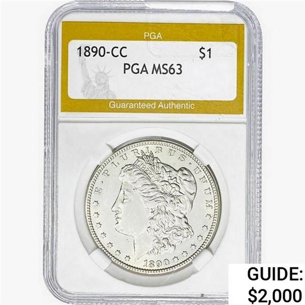1890-CC Morgan Silver Dollar PGA MS63