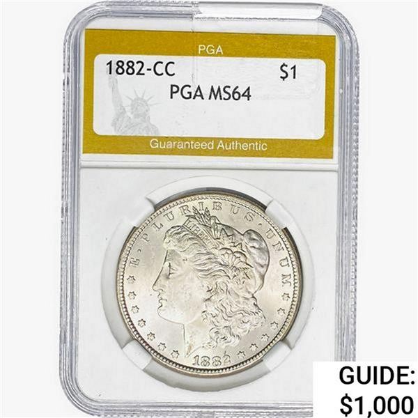1882-CC Morgan Silver Dollar PGA MS64