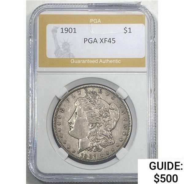 1901 Morgan Silver Dollar PGA XF45