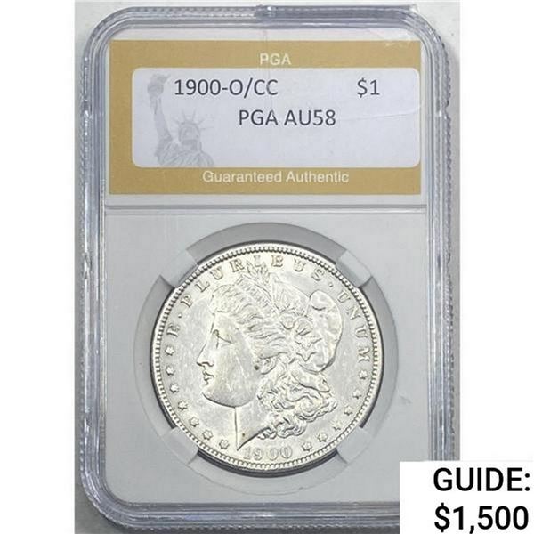1900-O/CC Morgan Silver Dollar PGA AU58