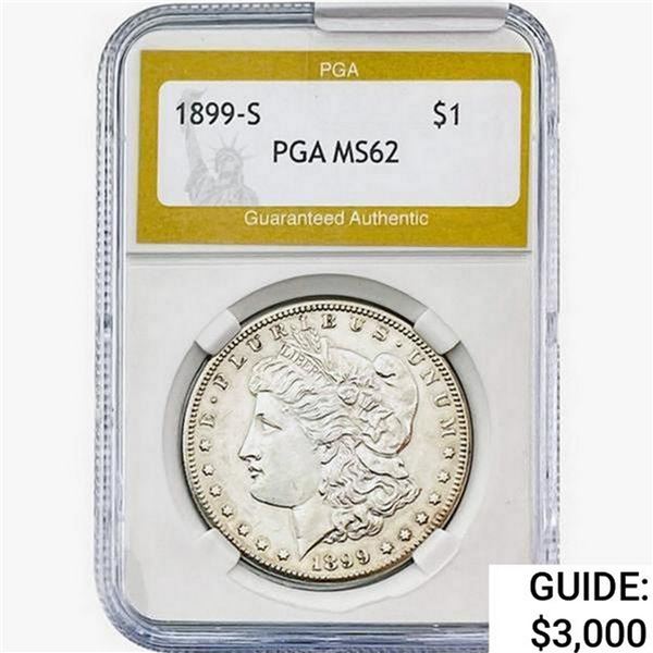 1899-S Morgan Silver Dollar PGA MS62