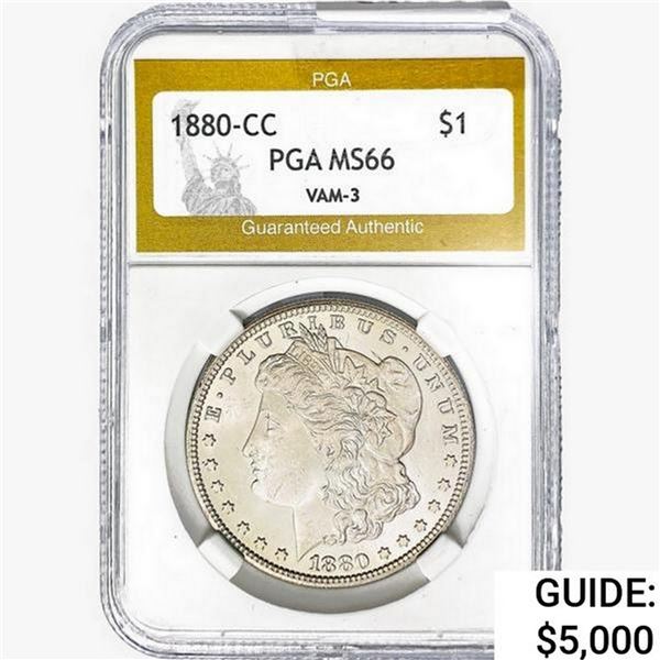 1880-CC Morgan Silver Dollar PGA MS66 VAM-3