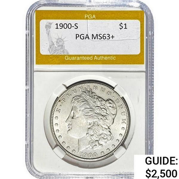 1900-S Morgan Silver Dollar PGA MS63+
