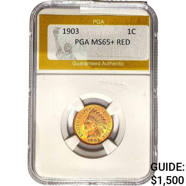 1903 Indian Head Cent PGA MS65+ RED
