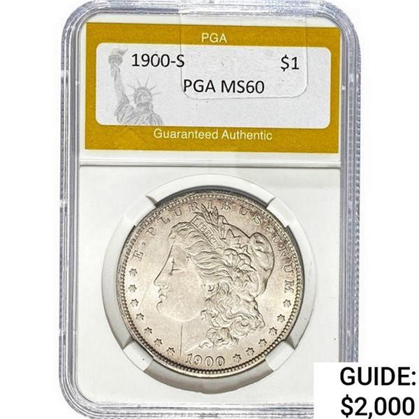 1900-S Morgan Silver Dollar PGA MS60