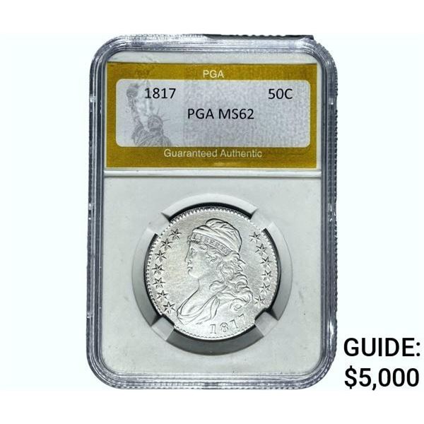 1817 Capped Bust Half Dollar PGA MS62
