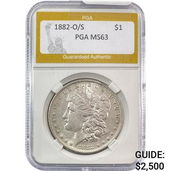 1882-O/S Morgan Silver Dollar PGA MS63