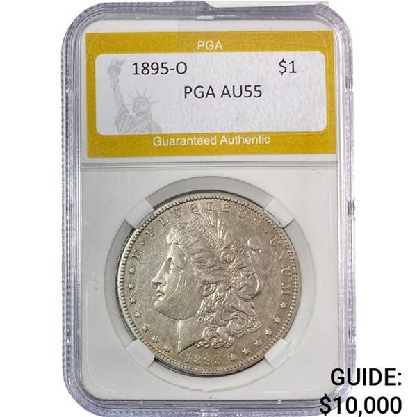 1895-O Morgan Silver Dollar PGA AU55