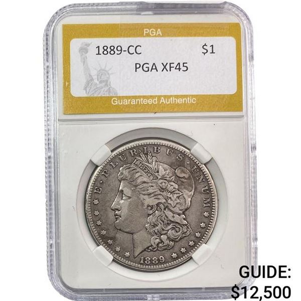1889-CC Morgan Silver Dollar PGA XF45