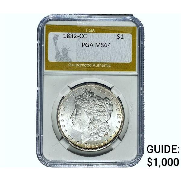 1882-CC Morgan Silver Dollar PGA MS64