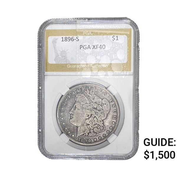 1896-S Morgan Silver Dollar PGA XF40