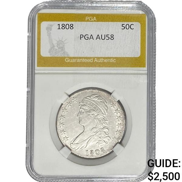 1808 Capped Bust Half Dollar PGA AU58