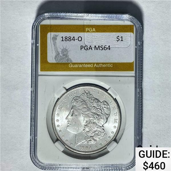 1884-O Morgan Silver Dollar PGA MS64