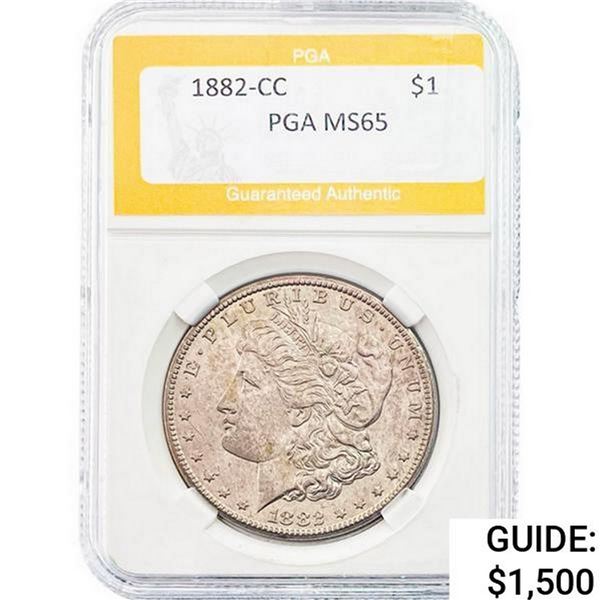 1882-CC Morgan Silver Dollar PGA MS65