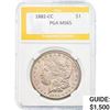 Image 1 : 1882-CC Morgan Silver Dollar PGA MS65