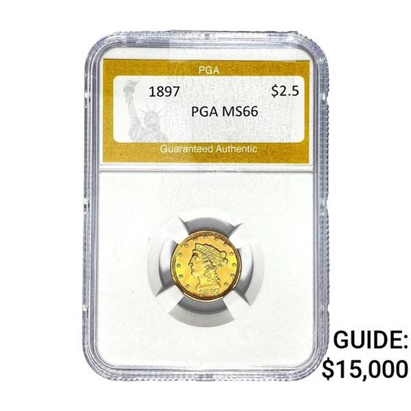 1897 $2.50 Gold Quarter Eagle PGA MS66