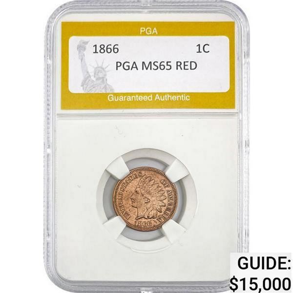 1866 Indian Head Cent PGA MS65